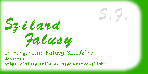 szilard falusy business card